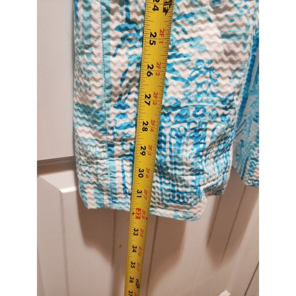 Lilly Pulitzer White Aqua Blue Cord Embelished Cotton Dress Lined Sz 4 MSRP $208 - Picture 11 of 12
